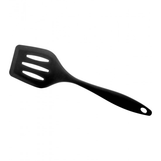 Jogo 5 Utensílios Para Cozinha De Silicone Com Suporte Preto